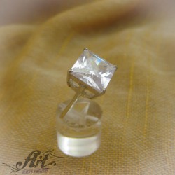 Сребърен дамски пръстен с цирконий R-456