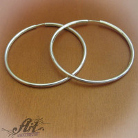 Сребърни обеци халки 4 см. E-612 Сребърни обеци халки 4 см. E-612