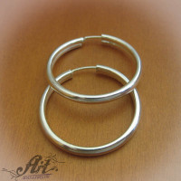 Сребърни обеци халки 2,5 см. E-614