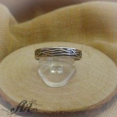 Мъжки сребърен пръстен халка R-499