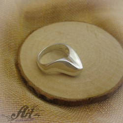 Сребърен пръстен без камъни R-507