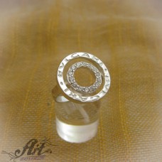 Сребърен дамски пръстен с цирконий  " Bvlgari" R-496A