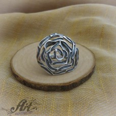 Сребърен пръстен без камъни " Роза" R-120
