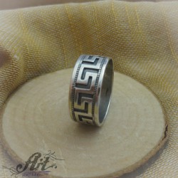Мъжки сребърен пръстен " Халка Версаче" R-172