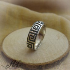 Мъжки сребърен пръстен " Версаче" R-505