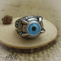 Мъжки стоманен пръстен " Всевиждащото око"  RS-015