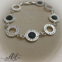 Сребърна гривна  " Bvlgari" B-079