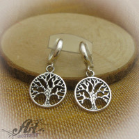 Сребърни обеци " Дървото на живота" E-693