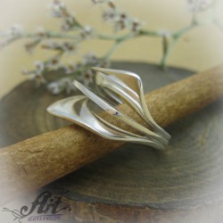 Сребърен дамски пръстен "Ветрило" R-583