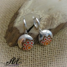Сребърни обеци с емайл E-699 Сребърни обеци с емайл E-699