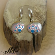 Сребърни обеци с емайл E-700 Сребърни обеци с емайл E-700