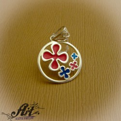 Сребърен медальон с емайл P-647 Сребърен медальон с емайл P-647