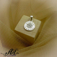 Сребърен медальон с цирконий " Bvlgari" P-305