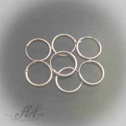 Сребърни обеци халки - 1,0 см. E-281