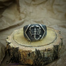 Мъжки сребърен пръстен "Скорпион" R-692