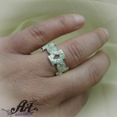 Сребърен дамски пръстен с цирконий R-149