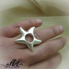 Сребърен пръстен без камъни R-074