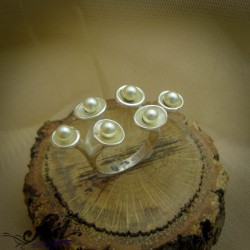 Сребърен пръстен с перла R-126