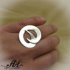 Сребърен пръстен без камъни R-117