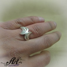 Сребърен пръстен без камъни R-208