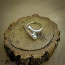 Сребърен пръстен с перла R-231