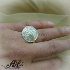 Сребърен дамски пръстен с цирконий R-269