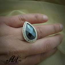 Сребърен дамски пръстен с цирконий R-715