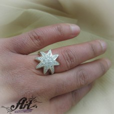 Сребърен дамски пръстен с цирконий R-536