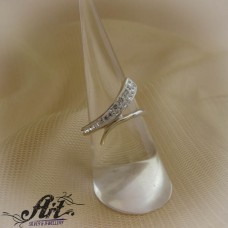 Сребърен дамски пръстен с камъни Swarovski R-797