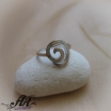 Сребърен пръстен с бял седеф  R-828