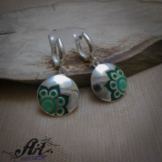 Сребърни обеци с емайл E-1005 Сребърни обеци с емайл E-1005