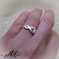 Сребърен дамски пръстен "Безкрайност" R-912
