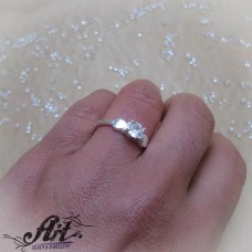 Сребърен дамски пръстен с цирконий R-916