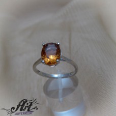 Сребърен дамски пръстен с естествен камък султанит R-922