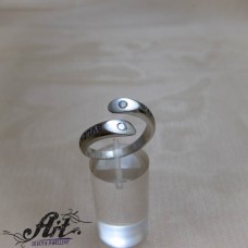 Сребърен дамски пръстен с циркони R-986