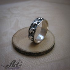 Мъжки сребърен пръстен R-1033
