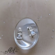 Сребърни обеци с циркони E-1396