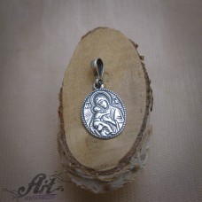 Сребърен медальон  "Богородица с Младенеца" P-1235
