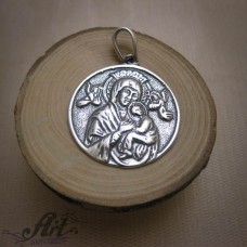 Сребърен медальон "Богородица с Младенеца" P-1238