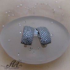 Сребърни обеци с цирконий - E-1432