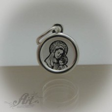 Сребърен медальон "Богородица с Младенеца" P-245