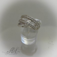 Сребърен дамски пръстен с цирконий R-468
