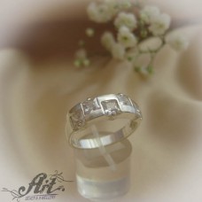 Сребърен дамски пръстен с цирконий R-383
